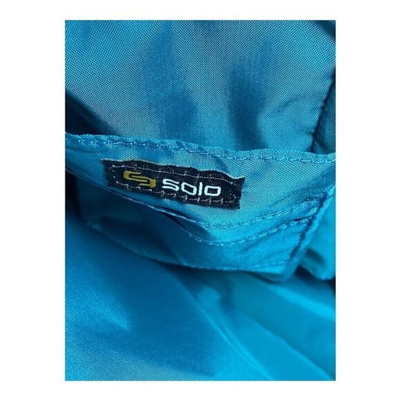 PB9 Solo Leather Padded Laptop Tote with Blue Organizer Pocket - Picture 7 of 7